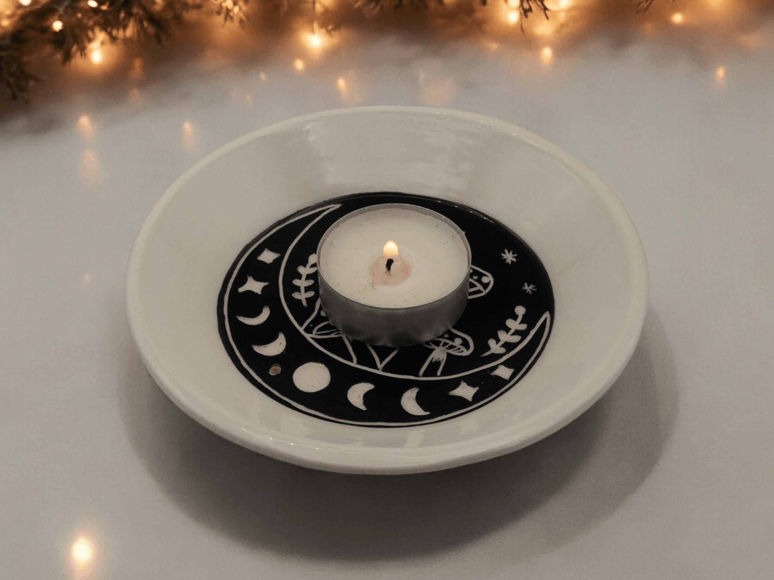 Plato para incienso o velas luna - 2