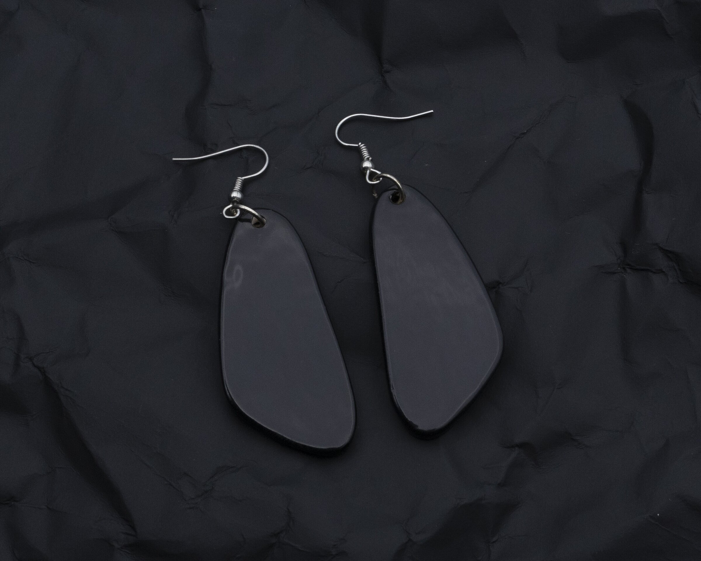 Pendientes largos negros - 3