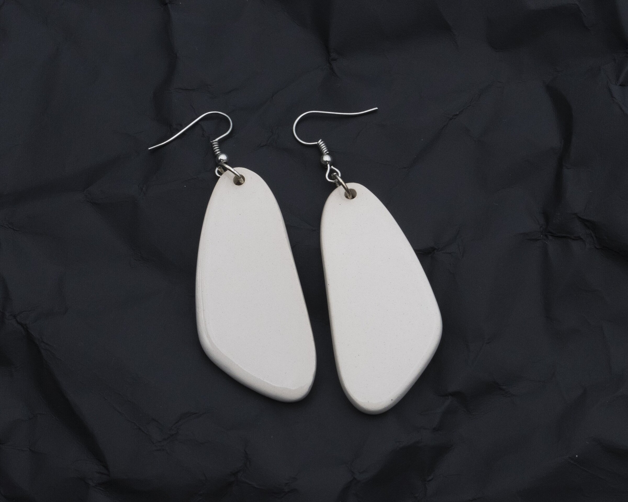 Pendientes largos blancos - 3