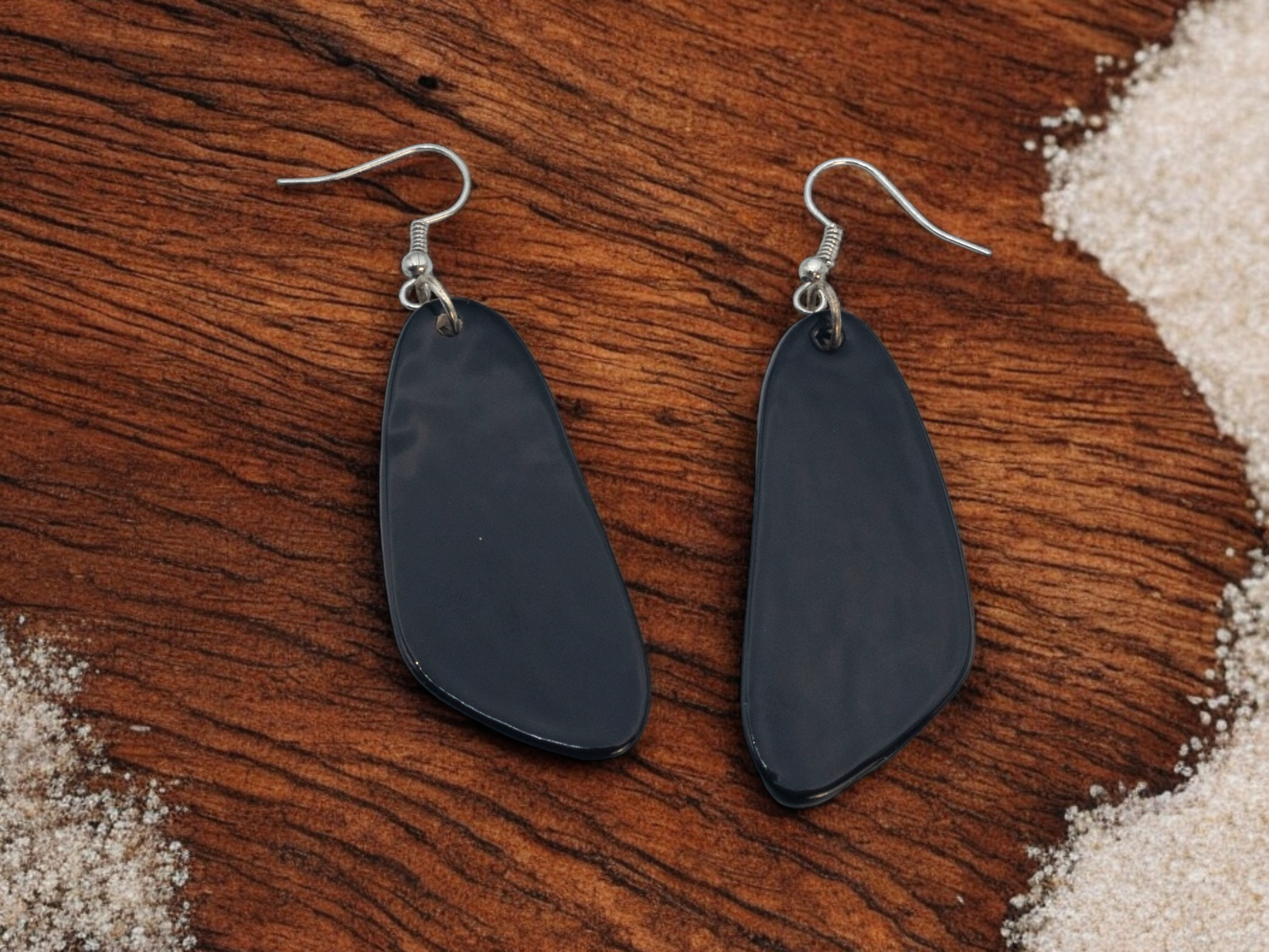 Pendientes largos negros - 2